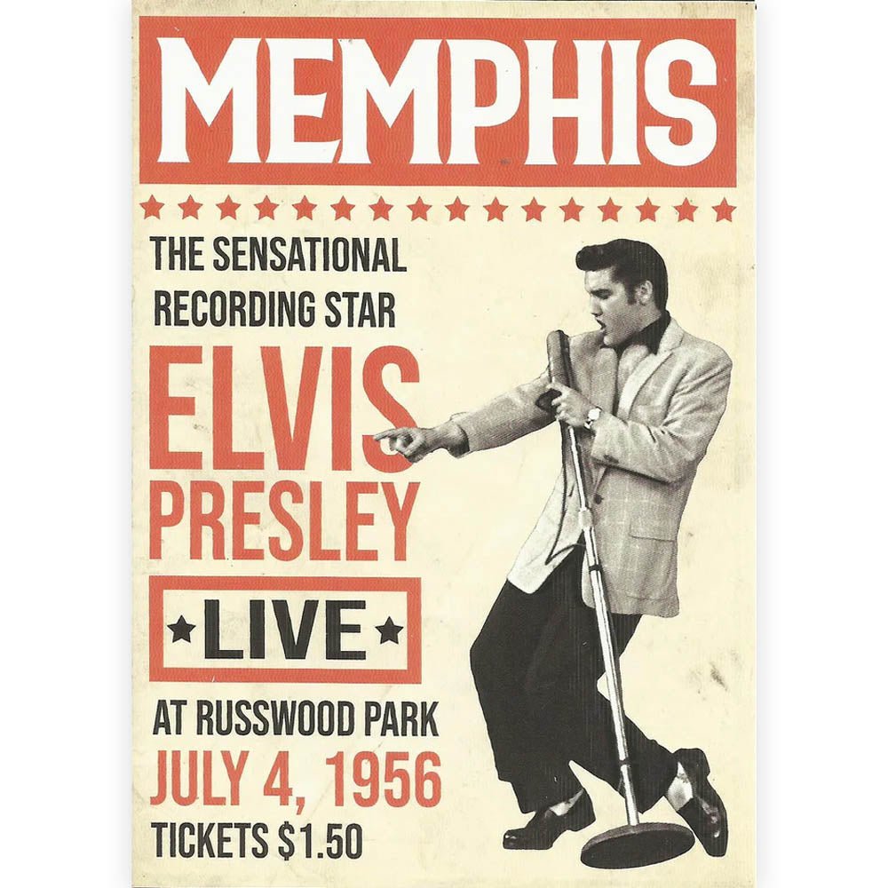 ELVIS PRESLEY エルヴィスプレスリー (生誕 90周年 ) - Memphis Poster / ポストカード・レター - PGS